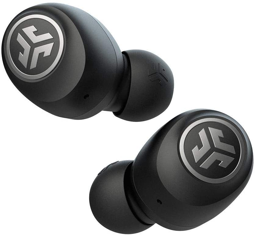 JLab Audio Go Air True Wireless Bluetooth Earbuds + Charging Case | Black | Dual Connect | IP44 Sweat Resistance | Bluetooth 5.0 Connection | 3 EQ Sound Settings: JLab Signature, Balanced, Bass Boost