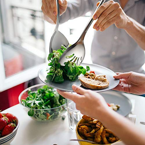 Stainless Steel Metal Serving Utensils - Large Set of 9-10