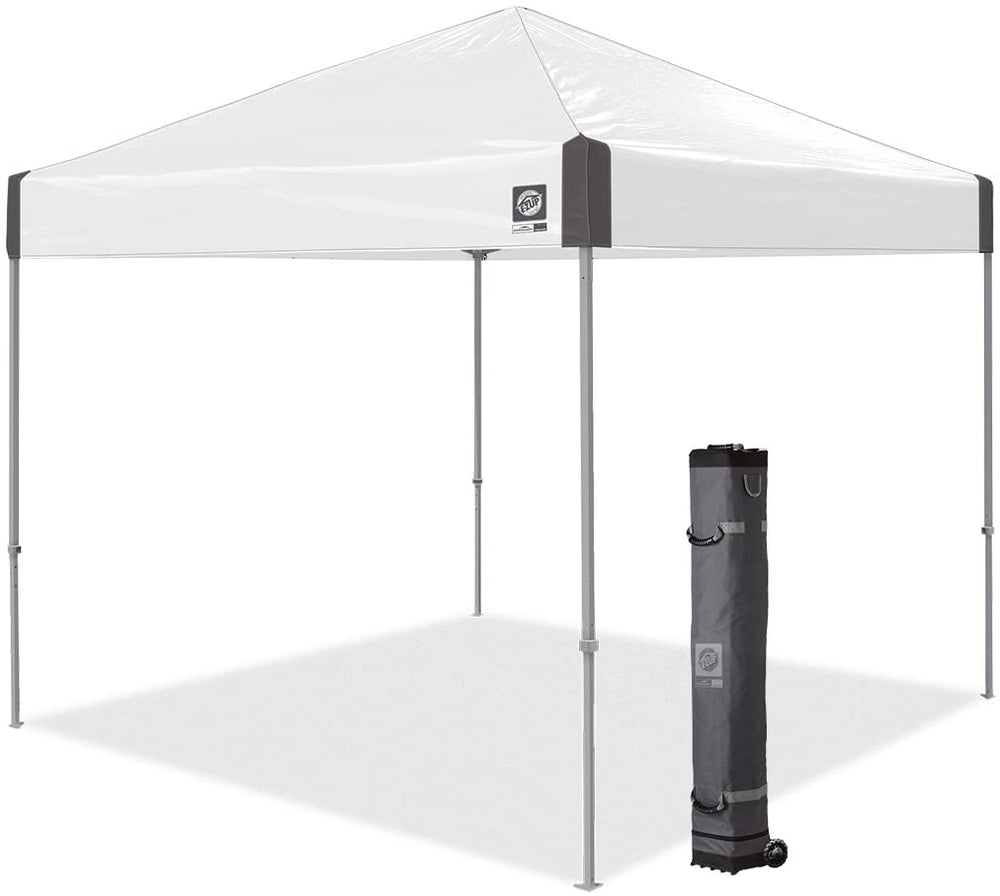 E-Z UP Ambassador Instant Shelter Canopy, 10 by 10', White Slate