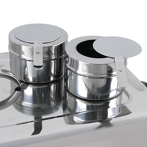 Stainless Steel Chafing Dish Full Size Chafer Dish Set 2 Pack of 8 Quart For Catering Buffet Warmer Tray Kitchen Party Dining (Rectangular)