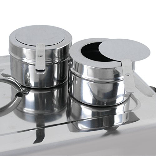 Rectangular Chafing Dish Full Size Chafer Dish Set 8 Pack of 8 Quart Stainless Steel Frame (8)