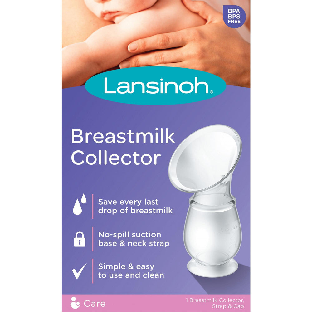 Lansinoh Breastmilk Collector, Milk Saver for Breastfeeding, Comfortable & Secure, 100% Food Grade Silicone