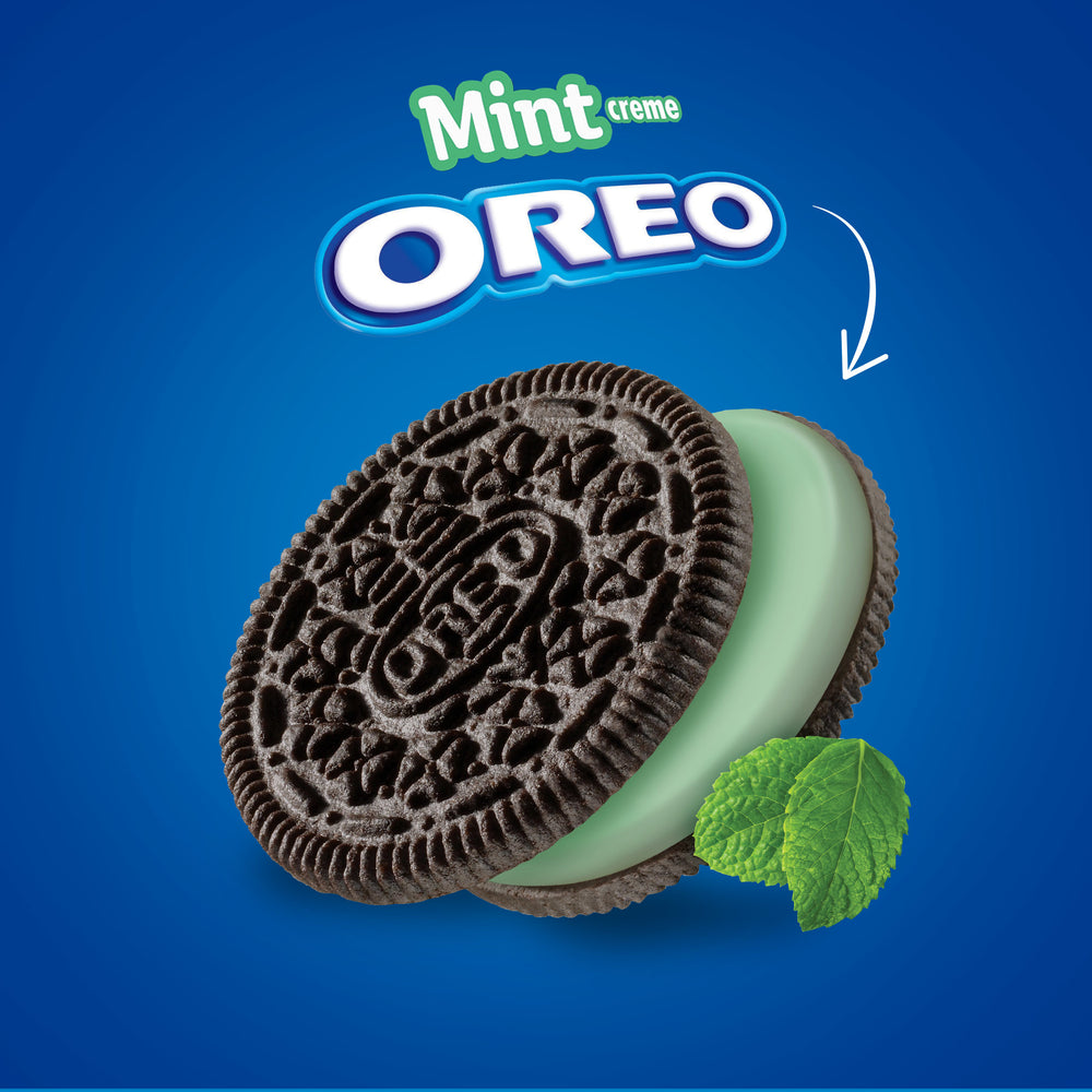 OREO Mint Flavored Creme Chocolate Sandwich Cookies, Family Size, 20 oz