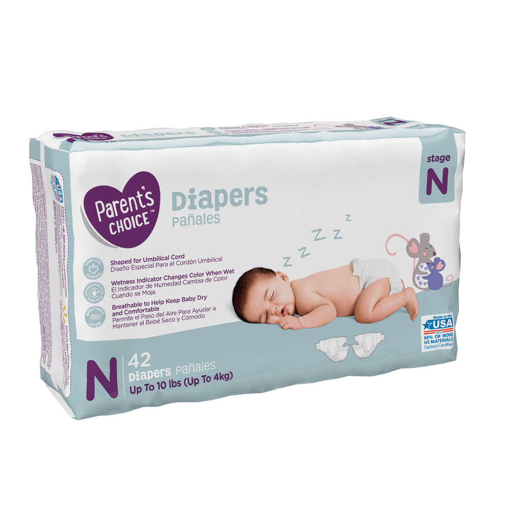 Parent's Choice Diapers, Size Newborn, 42 Diapers