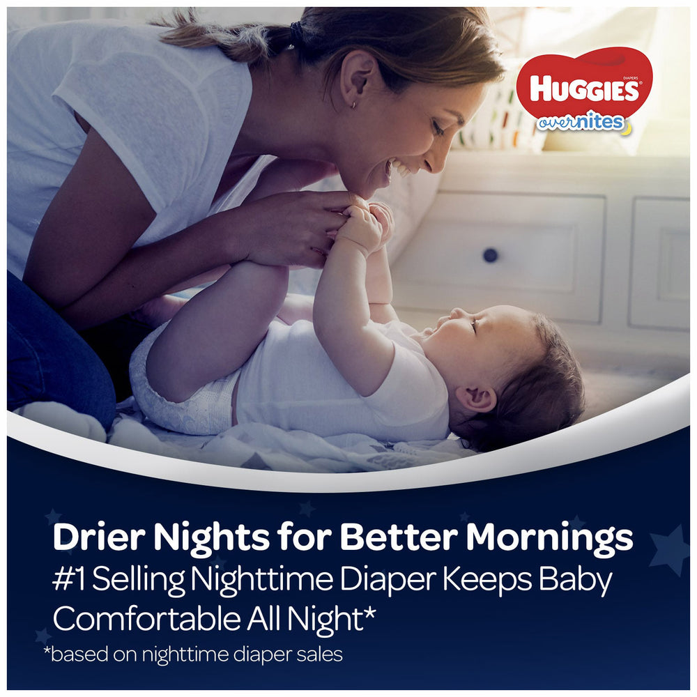 HUGGIES OverNites Diapers, Size 3, 80 Count