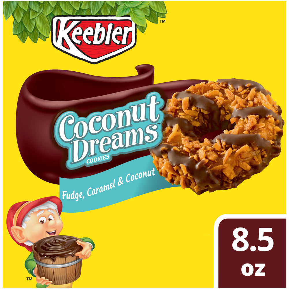 Keebler Fudge Stripes Coconut Dreams Caramel & Coconut Cookies 8.5 oz.