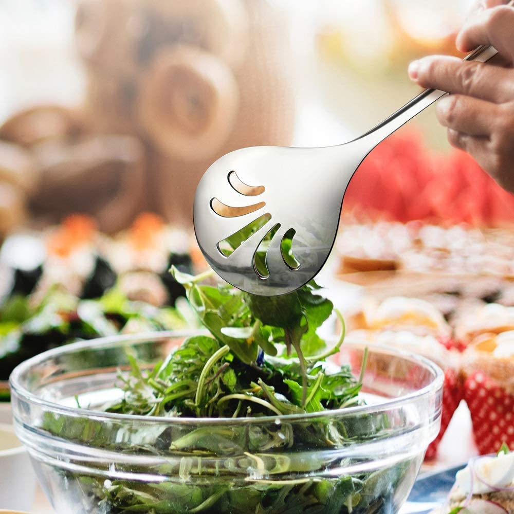 Stainless Steel Metal Serving Utensils - Large Set of 9-10