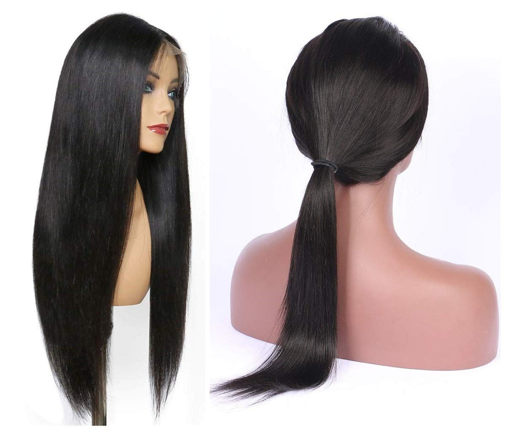 Blowing Straight Hair 3 Bundles with Closure Brazilian Virgin Hair Three Part Lace Closure with Bundles 8a Straight Human Hair Weft with Closure Three Part Natural Color（10 12 14+10)