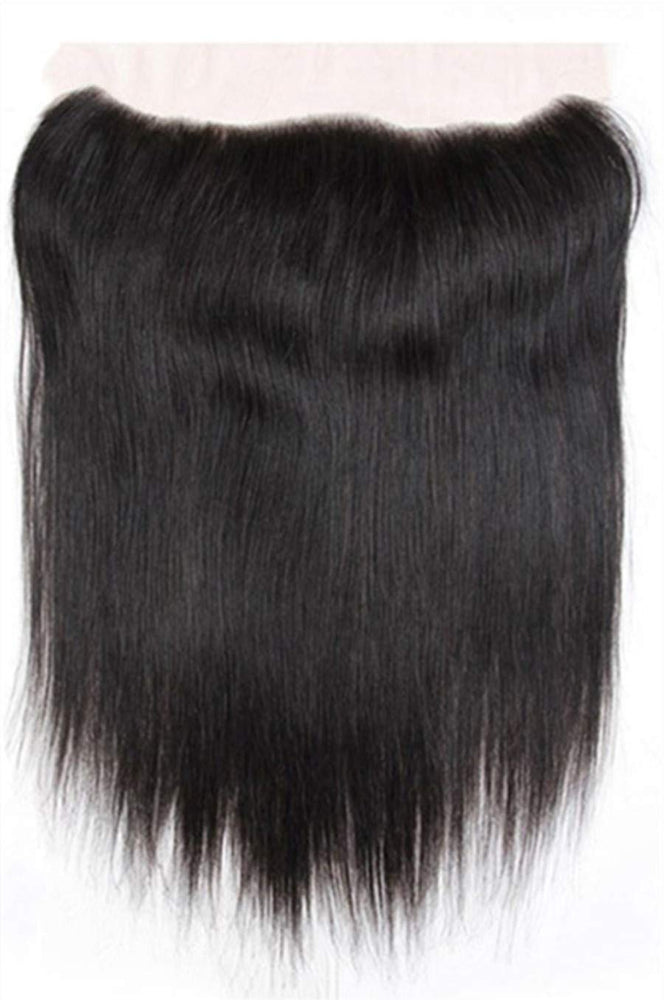 Blowing Straight Hair 3 Bundles with Closure Brazilian Virgin Hair Three Part Lace Closure with Bundles 8a Straight Human Hair Weft with Closure Three Part Natural Color（10 12 14+10，Three part）