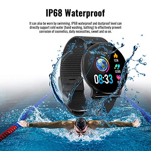 Tagobee Fitness Tracker TB11, Smart Watch IP68 Waterproof Activity Tracker, with Heart Rate Monitor, Blood Pressure Monitor, Pedometer, Calorie Counter Sports Fitness Watches for Men Women