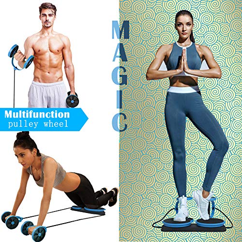 MACUNIN Multi Function Double Ab Roller Wheel,New Version Ab Wheel,Exercise and Fitness Wheel for Home Gym,Abdomen and Arm Workout Equipment Waist Slimming Trainer for Man and Women