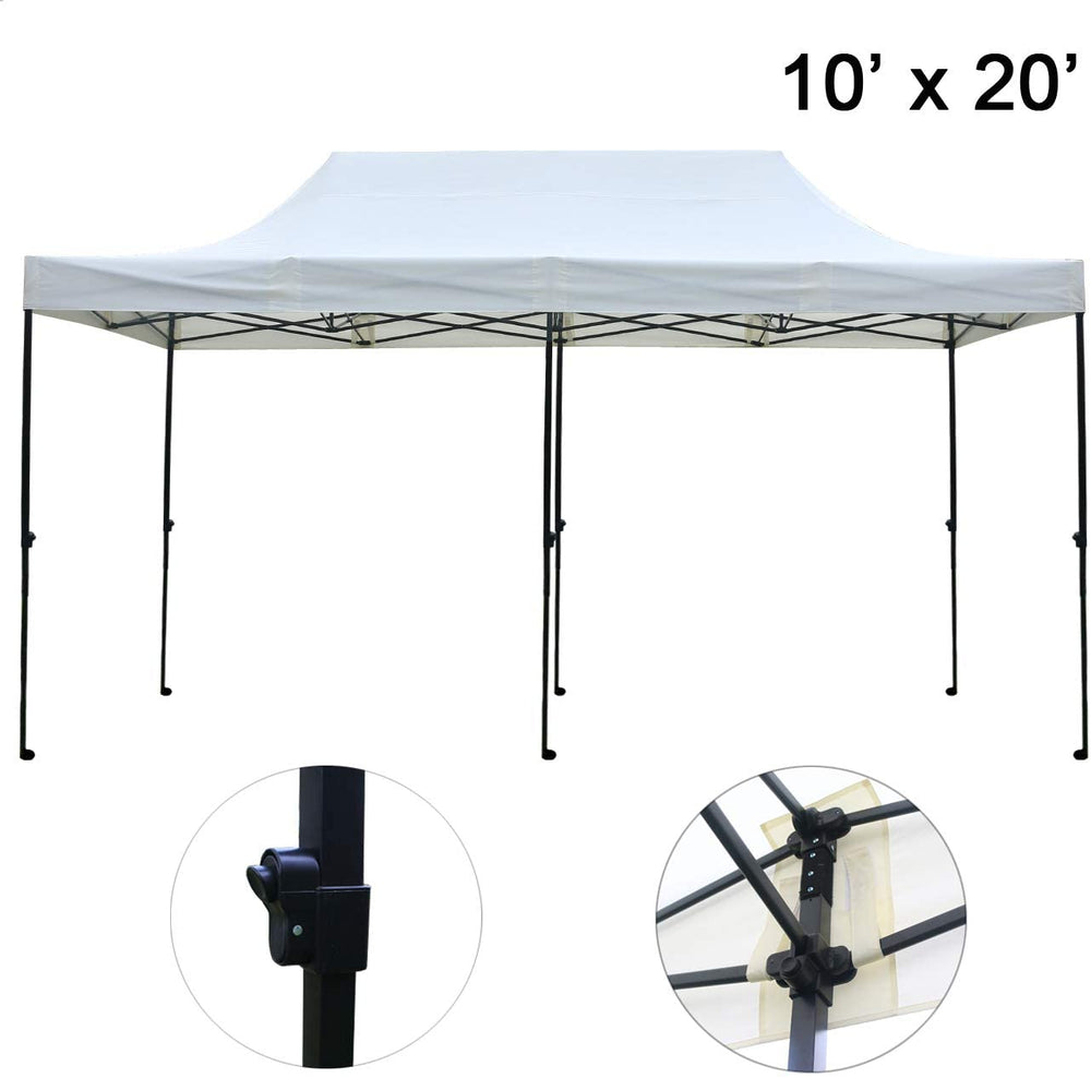 Sunnyglade 10'x20' Pop-up Canopy Tent Commercial Instant Tents Market Stall Portable Shade Instant Folding Canopy