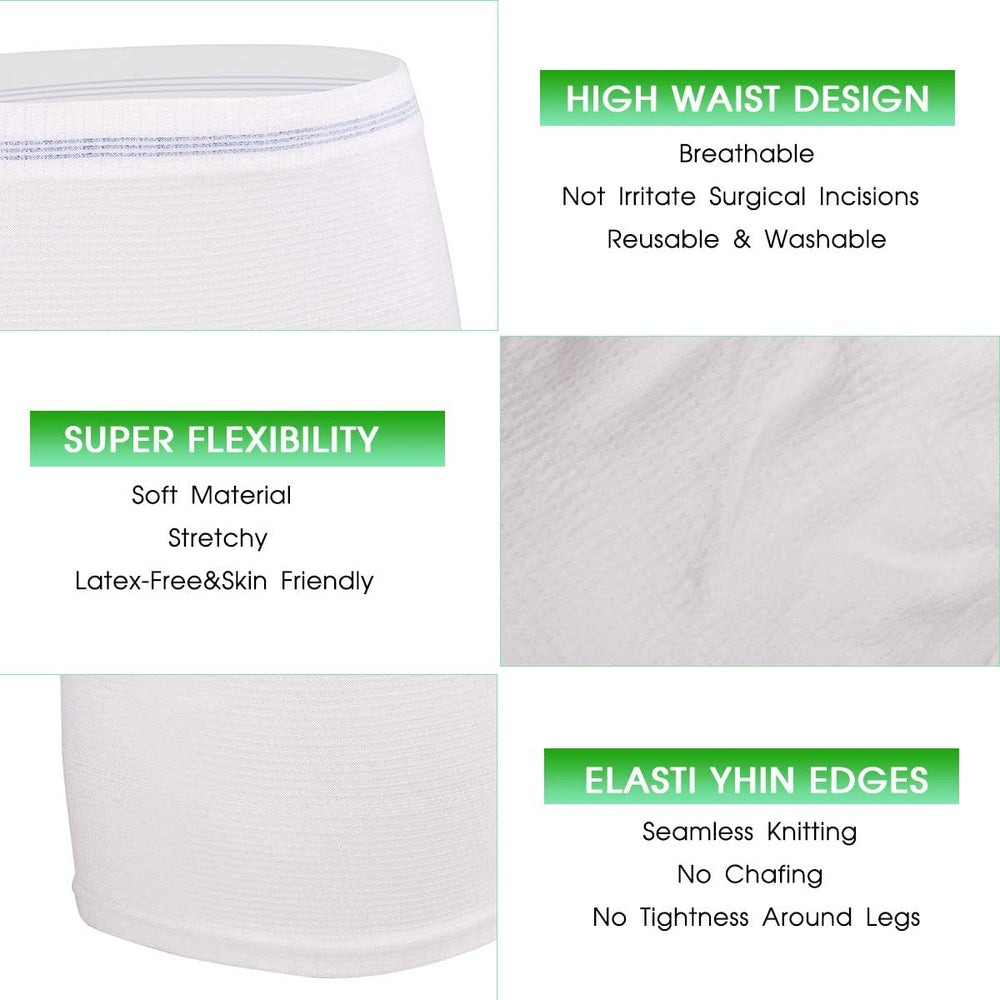 Mesh Underwear Postpartum 4 Count Disposable Postpartum Underwear Hospital Mesh Panties for Post C-Section, Maternity Briefs - Washable | Stretchy,High Waist Mesh Postpartum Underwear Women