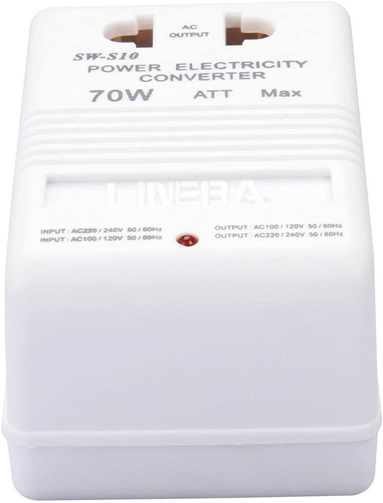Lineba 110V to 220V Step-Up & Down Power Voltage Converter Transformer for Travel (70w)