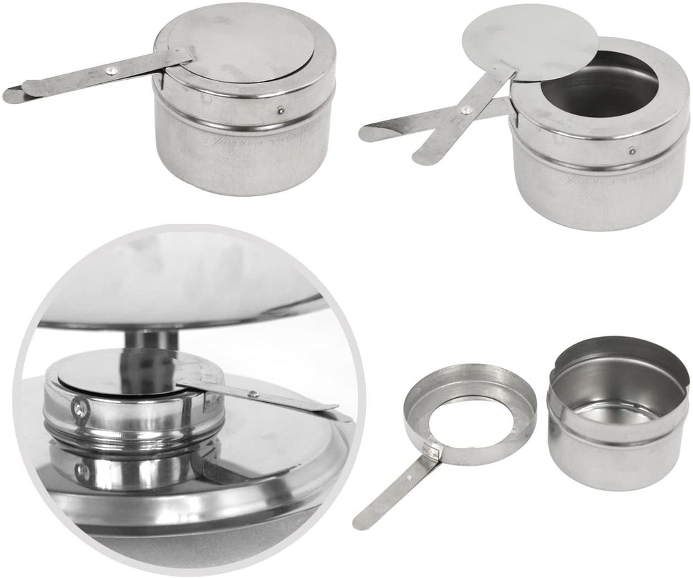 SUPER DEAL Upgraded 2 Qt Full Size Stainless Steel Chafing Dish Round Chafer Buffet Catering Warmer Set w/Food and Water Pan, Lid, Solid Stand and Fuel Holder