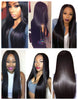 Blowing Straight Hair 3 Bundles with Closure Brazilian Virgin Hair Three Part Lace Closure with Bundles 8a Straight Human Hair Weft with Closure Three Part Natural Color（10 12 14+10)