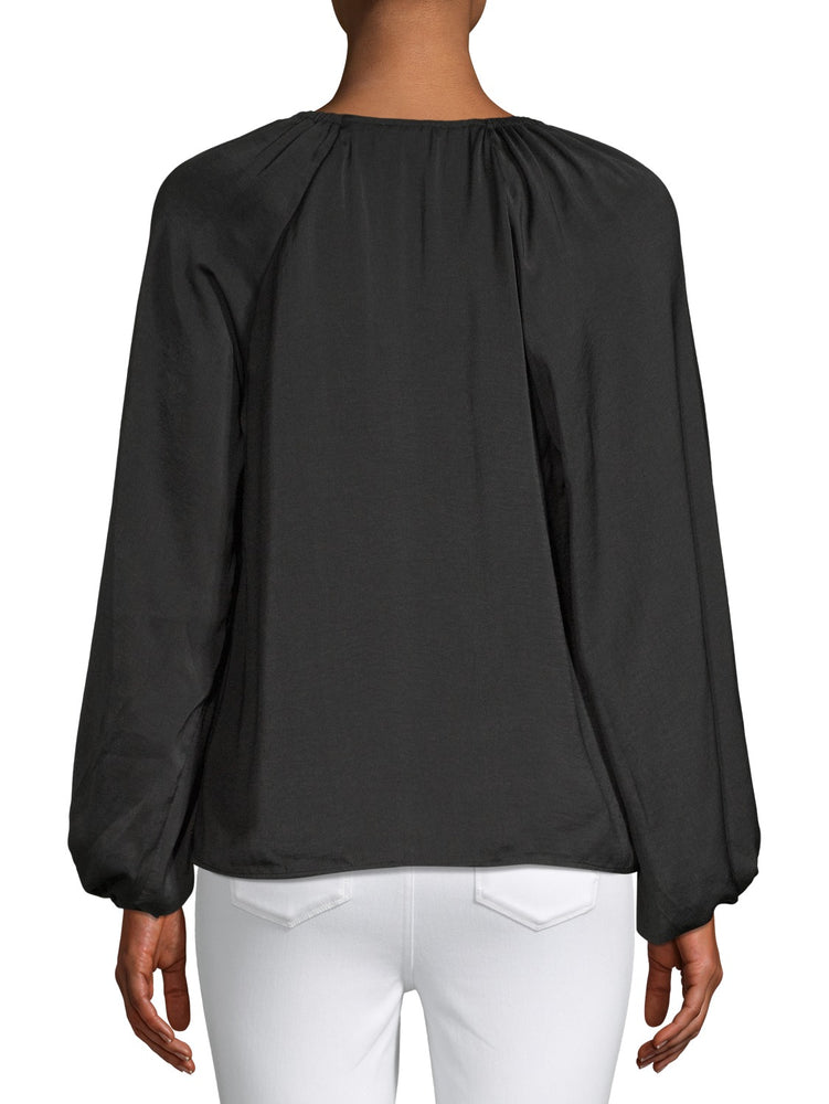 Lace Neck Women's Blouse