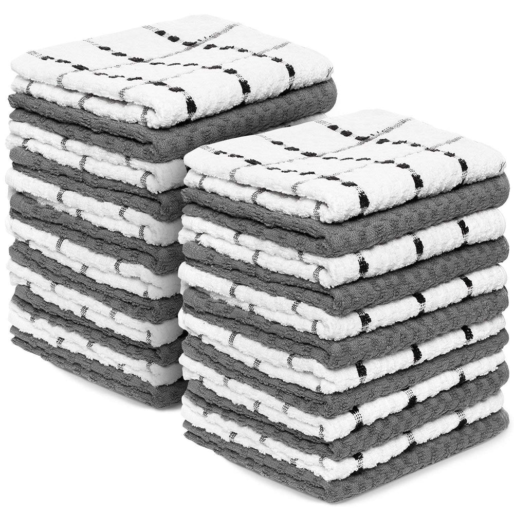 Zeppoli, 24 Pack, Kitchen Towels, 100% Soft Cotton