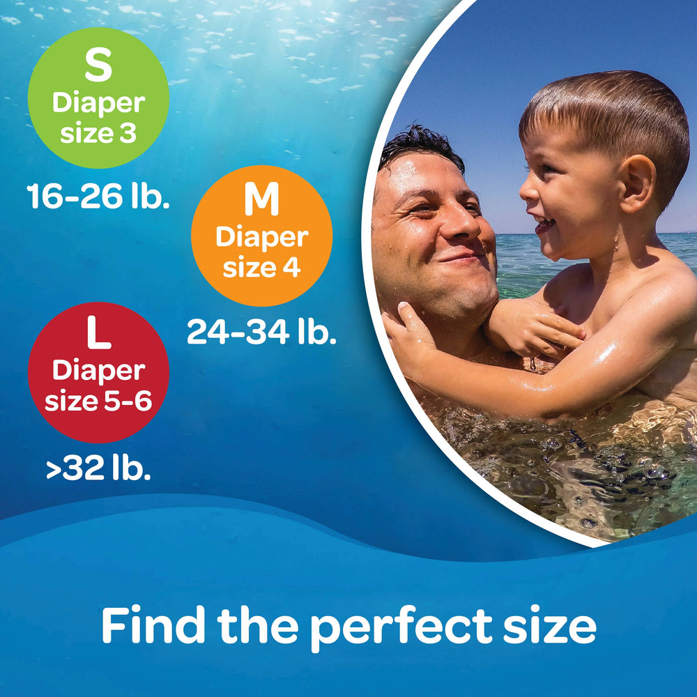 HUGGIES Little Swimmers Disposable Swim Diapers, Size Medium, 18 Count