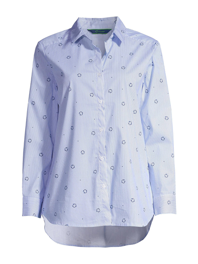 C. Wonder Women's Printed Relaxed Fit Button-Front Shirt
