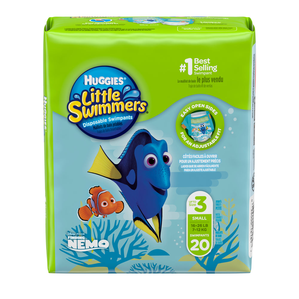 HUGGIES Little Swimmers Disposable Swim Diapers, Size Small, 20 Count