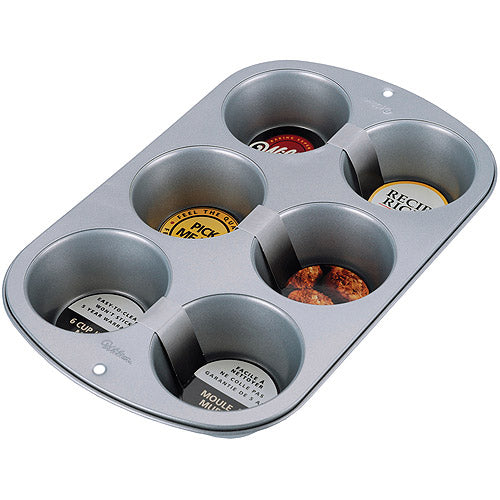 Wilton Recipe Right 6-Cavity Jumbo Muffin Pan 2105-955