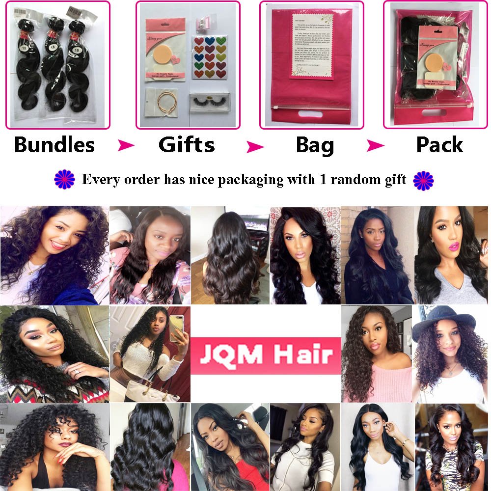 Brazilian Deep Wave Bundles 8A 100% Unprocessed Virgin Human Hair 3 Bundles Natural Color (14 16 18)