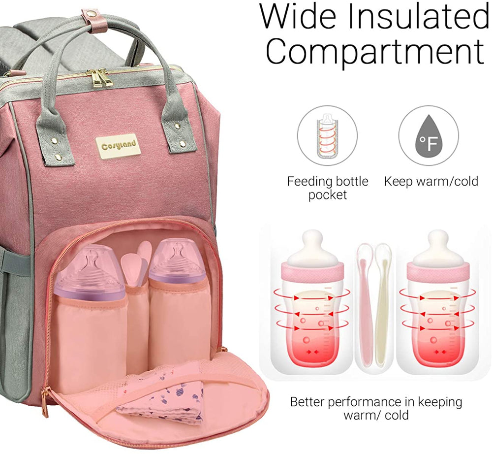 Cosyland Diaper Bag Backpack Nappy Maternity Backpack for Mom with USB charge