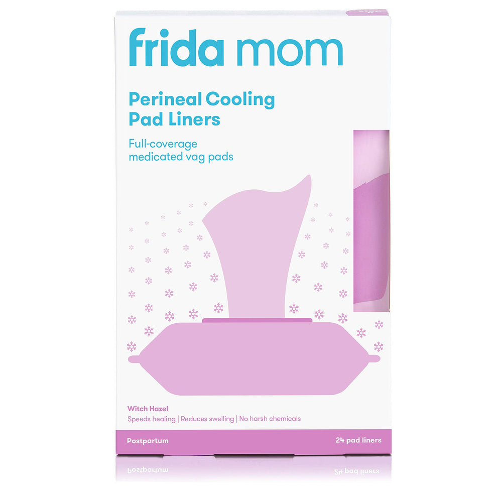 Frida Mom Perineal Medicated Witch Hazel Full-Length Cooling Pad Liners for Postpartum Care | 24-Count