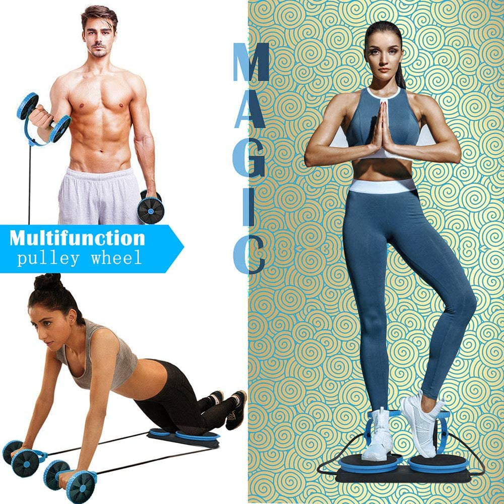 MACUNIN Multi Function Double Ab Roller Wheel,New Version Ab Wheel,Exercise and Fitness Wheel for Home Gym,Abdomen and Arm Workout Equipment Waist Slimming Trainer for Man and Women