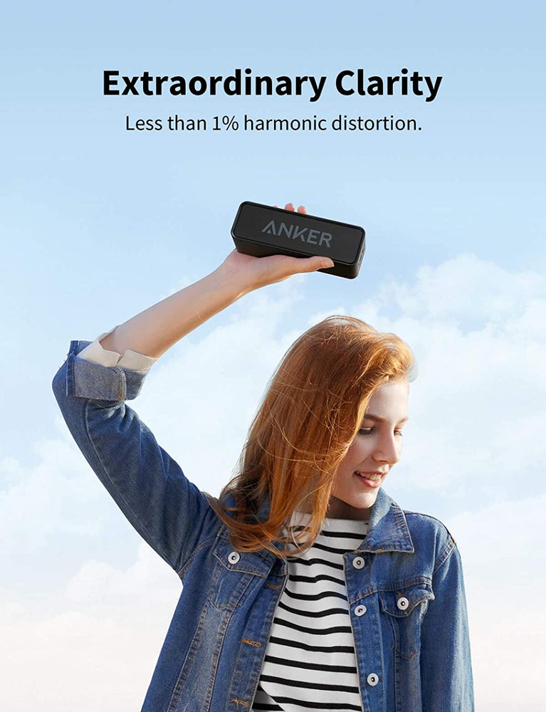 Bluetooth Speakers, Anker Soundcore Bluetooth Speaker with Loud Stereo Sound, 24-Hour Playtime, 66 ft Bluetooth Range, Built-in Mic. Perfect Portable Wireless Speaker for iPhone, Samsung and More