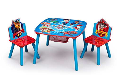 Nick Jr. PAW Patrol Wood Kids Storage Table and Chairs Set by Delta Children