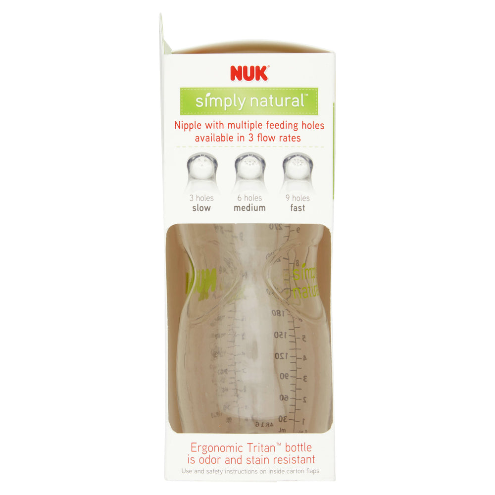 NUK Simply Natural Bottle, 9 oz, 3-Pack
