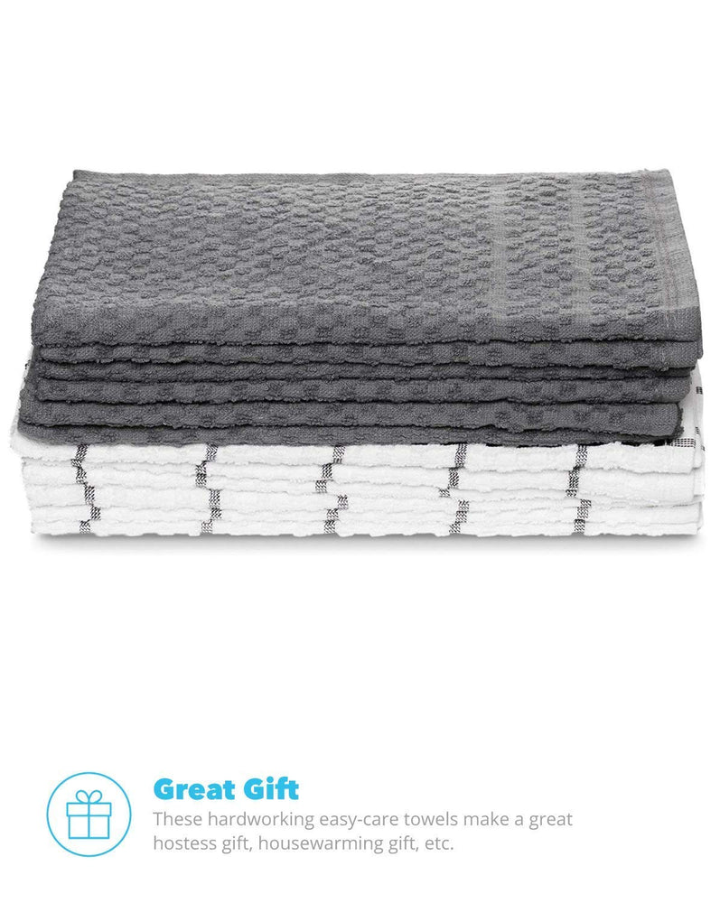 Zeppoli, 24 Pack, Kitchen Towels, 100% Soft Cotton