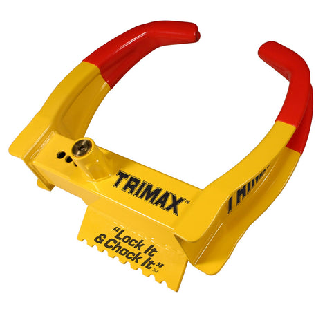 Trimax TCL65 Deluxe Universal Wheel Chock Lock-Yellow/Red