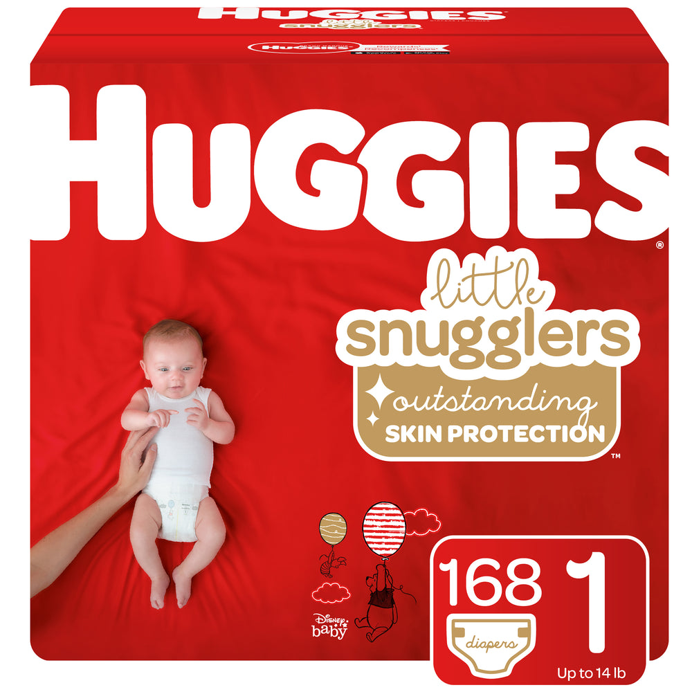 Huggies Little Snugglers Baby Diapers, Size 1, 198 Ct, Economy Plus Pack