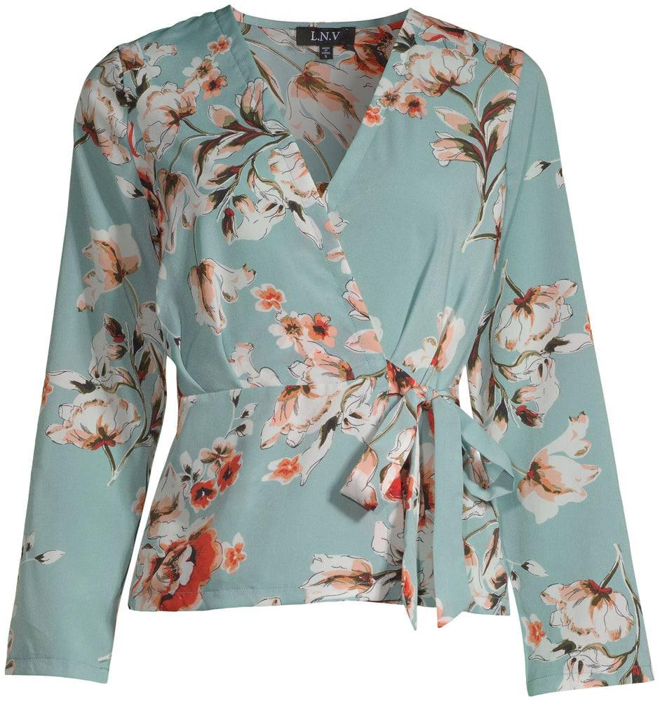 Women's Wrap Top - Floral and Solid