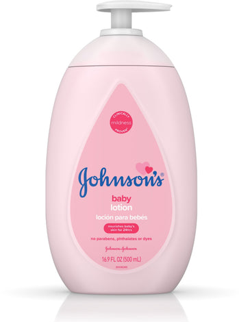 Johnson's Moisturizing Pink Baby Lotion with Coconut Oil, 16.9 fl oz