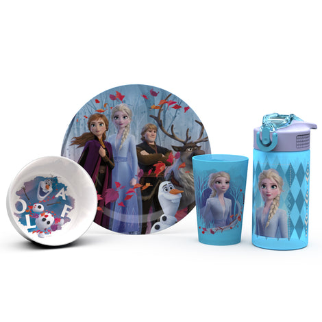 Frozen 2 Dinnerware and Straw Tumbler 4 Piece Set