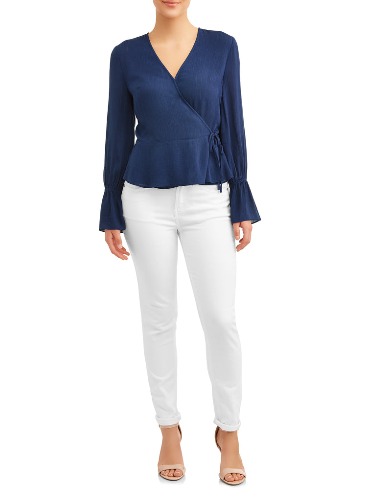 Women's Peplum Wrap Top