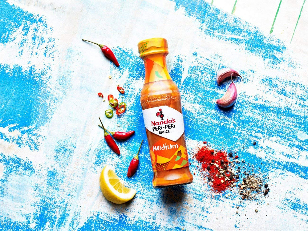 Nando's PERi PERi Hot Sauce Foodies Flavor Pack - Coconut Lemon, Lemon & Herb, Garlic, Medium - 9.1oz Bottles, 4PK