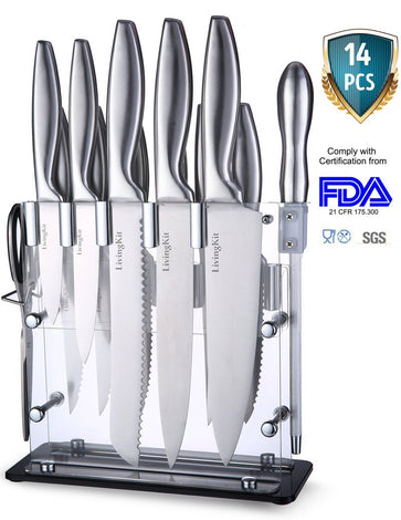 LivingKit Farberware Kitchen Knife Cutlery Set-14 Piece Steak Knives set