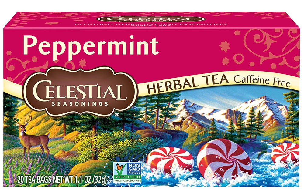 Celestial Seasonings Herbal Tea, Peppermint, 20 Count (Pack of 6)