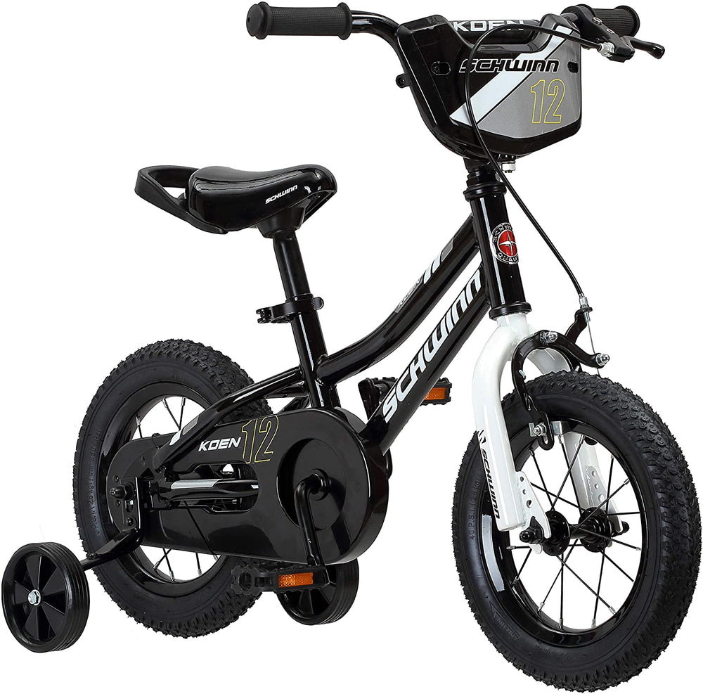 Schwinn Koen Boys Bike for Toddlers and Kids, 12, 14, 16, 18, 20 inch Wheels for Ages 2 Years and Up, Red, Blue or Black, Balance or Training Wheels, Adjustable Seat