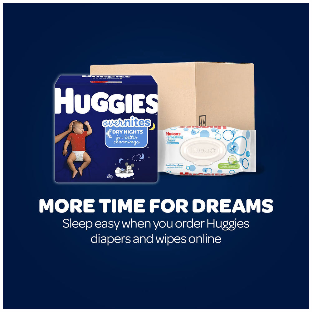 HUGGIES OverNites Diapers, Size 3, 80 Count