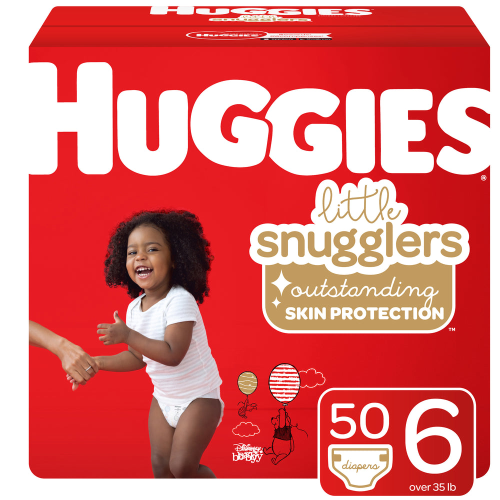 Huggies Little Snugglers Baby Diapers, Size 6, 50 Ct, Giga Jr Pack