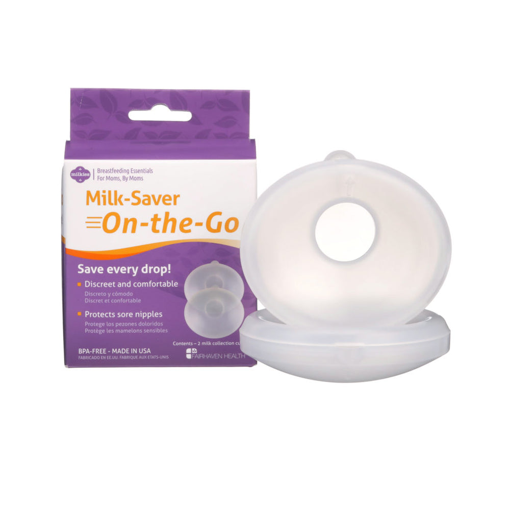 Milkies On-The-Go Breast Shells - Collects Leaking Breast Milk and Protects Sore Nipples