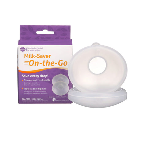 Milkies On-The-Go Breast Shells - Collects Leaking Breast Milk and Protects Sore Nipples