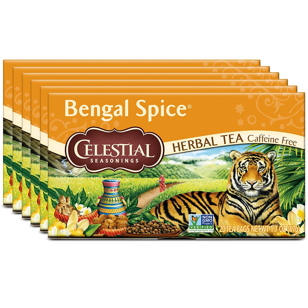 Celestial Seasonings Herbal Tea, Bengal Spice, 20 Count (Pack of 6)