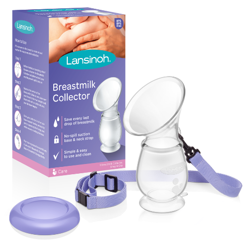 Lansinoh Breastmilk Collector, Milk Saver for Breastfeeding, Comfortable & Secure, 100% Food Grade Silicone